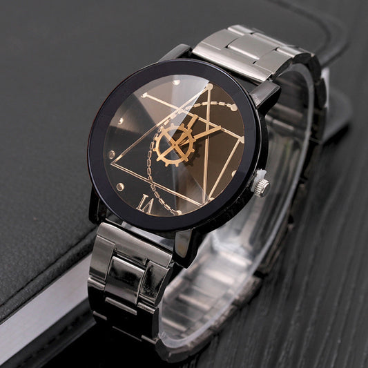 Gear Compass Design Quartz Watch for Men and Women