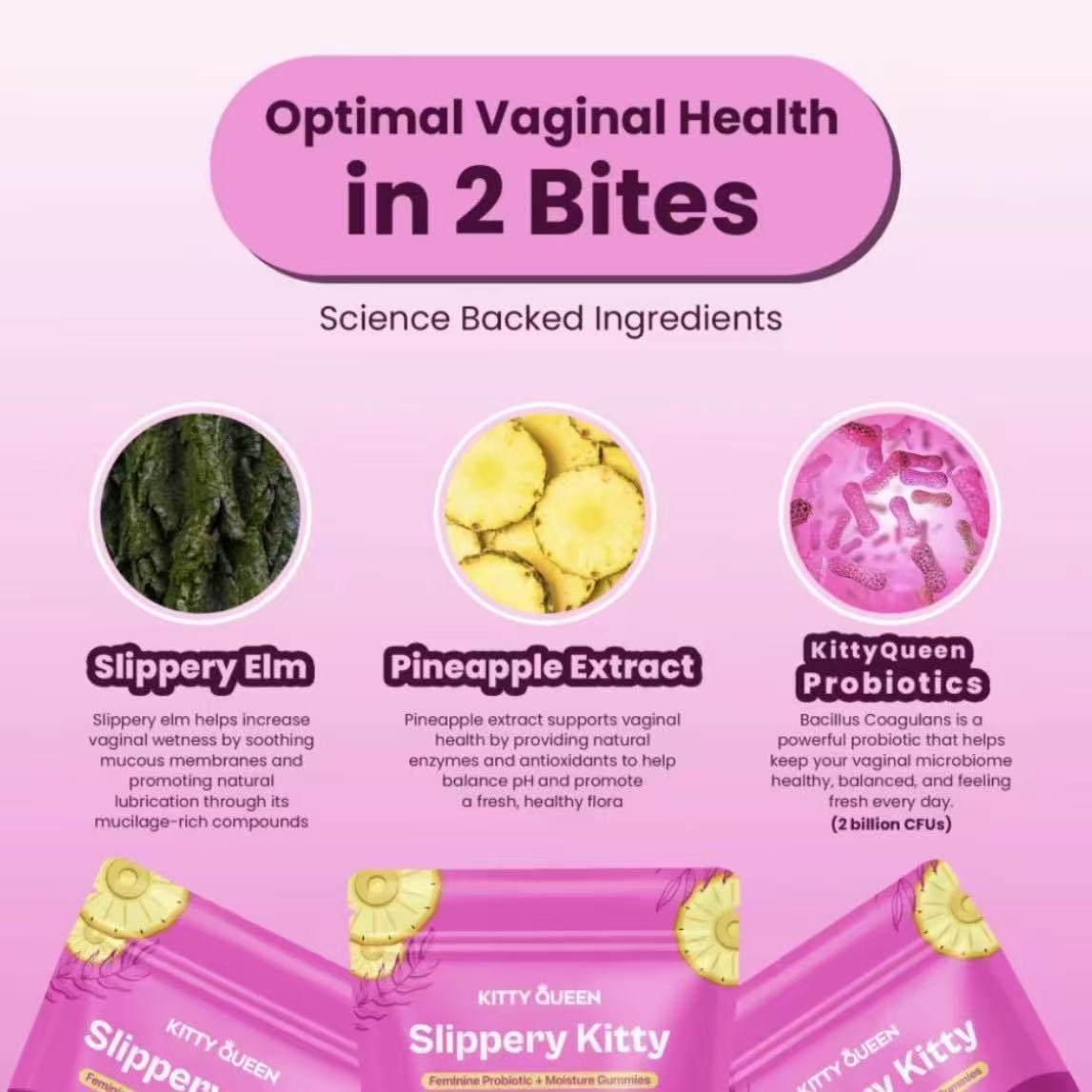 Pineapple-flavored probiotic gummies
