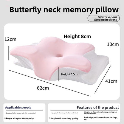Butterfly-shaped pillow for neck support