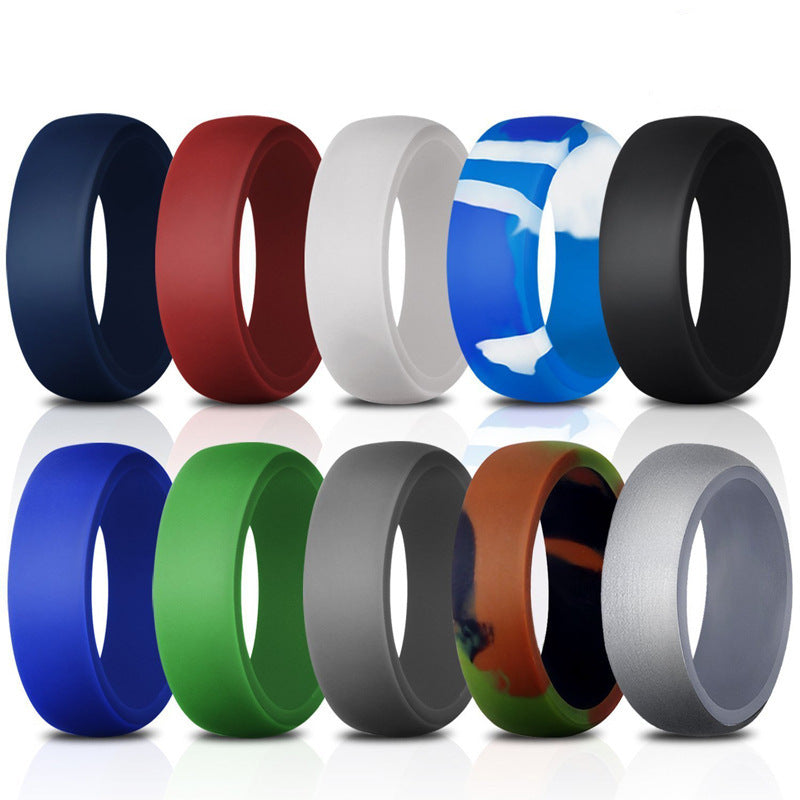 Wide Flat Silicone Sports Ring