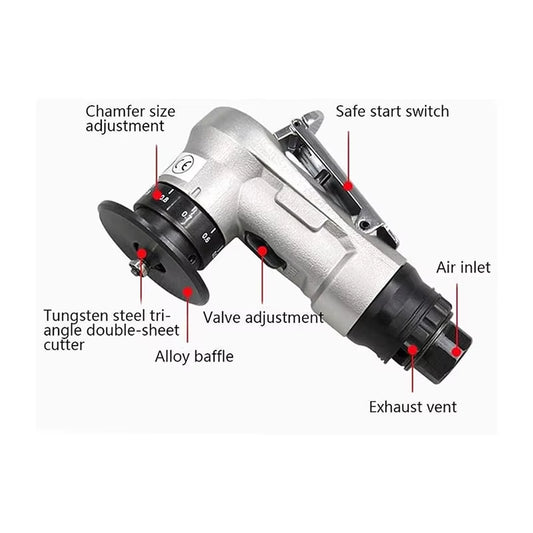 Sturdy Chamfering Mini Deburring Metal 30000Rpm Circular Edge, 45 Degree Tile Pneumatic Chamfering Tool,For Chamfering Metal