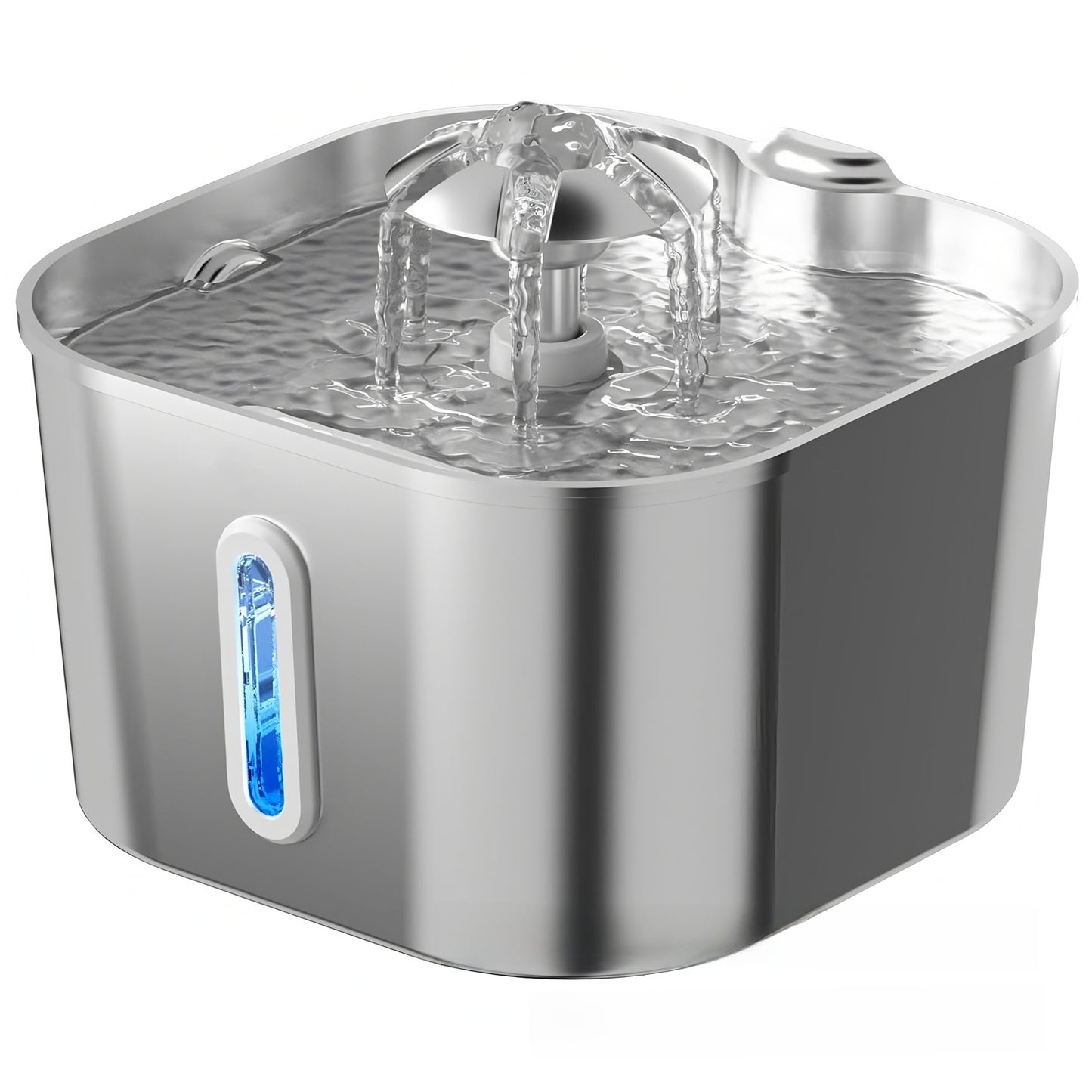 Stainless Steel Pet Water Dispenser 2.2L with USB Interface