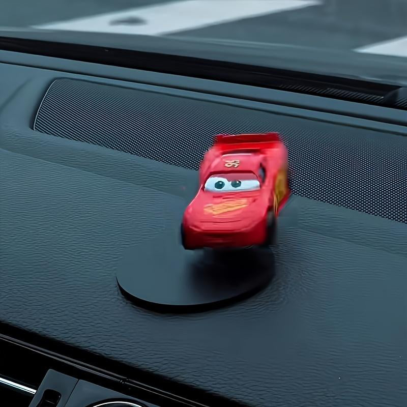 Cool Car Drift Style Decoration - Fashionable Red Sports Car, Cartoon Design, Includes Creative Base and Dashboard Hanging Ornament - Durable Plastic Interior Kit, Car Decoration