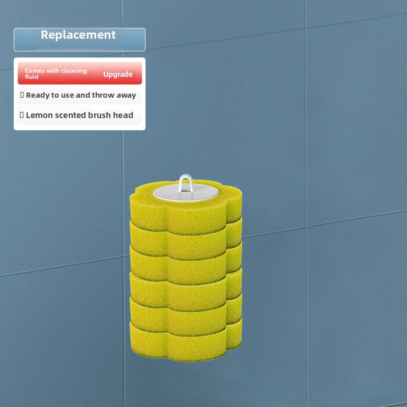 Disposable toilet brush set