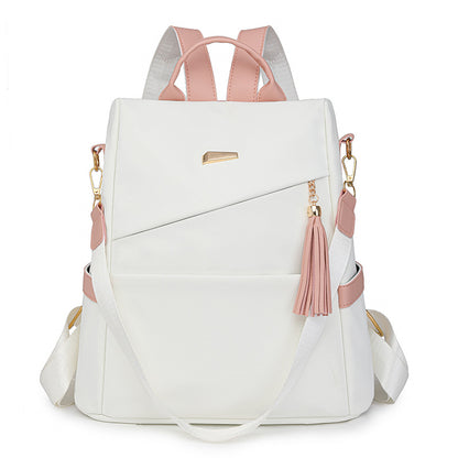 Soft leather large-capacity travel backpack