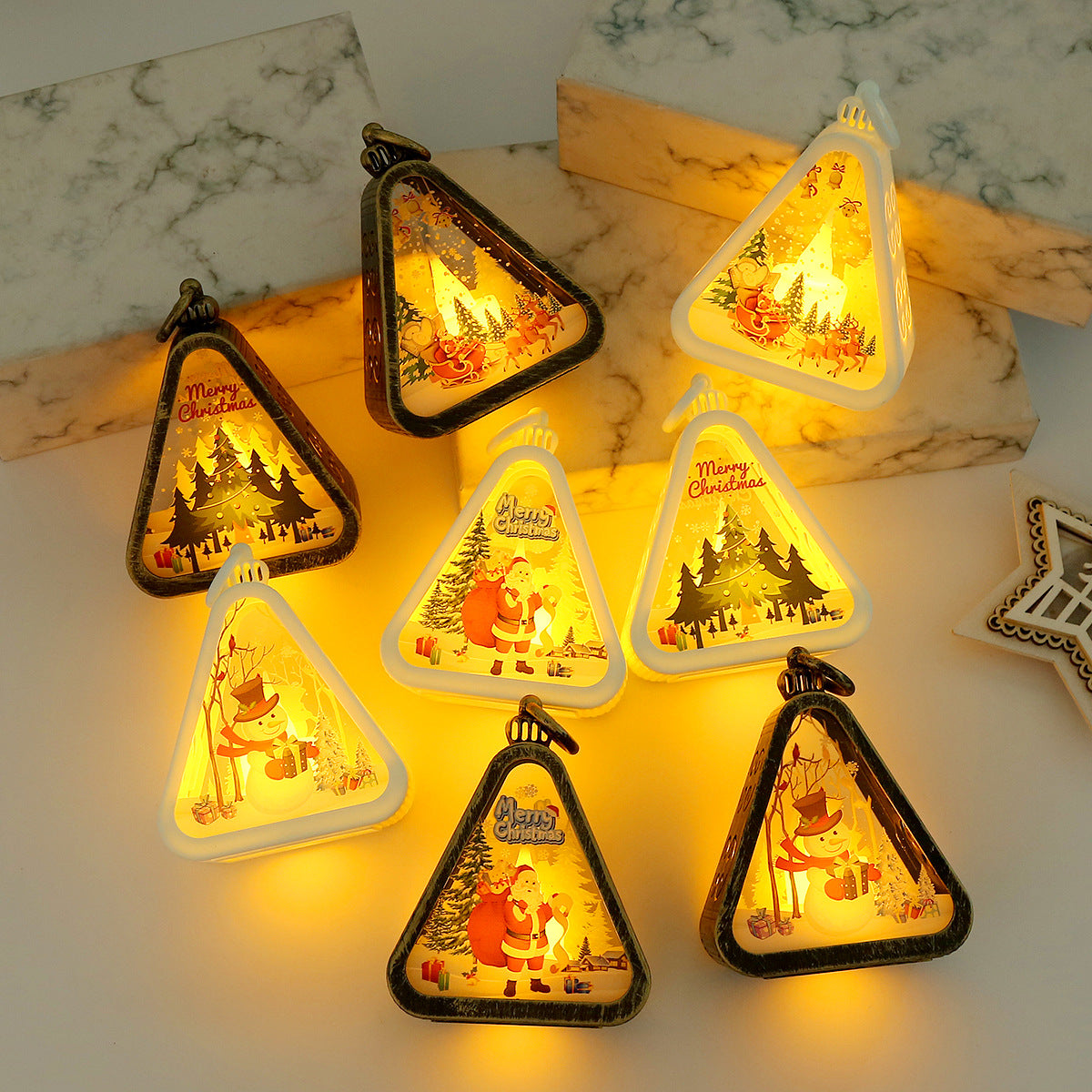 Retro Christmas Night Light with Battery