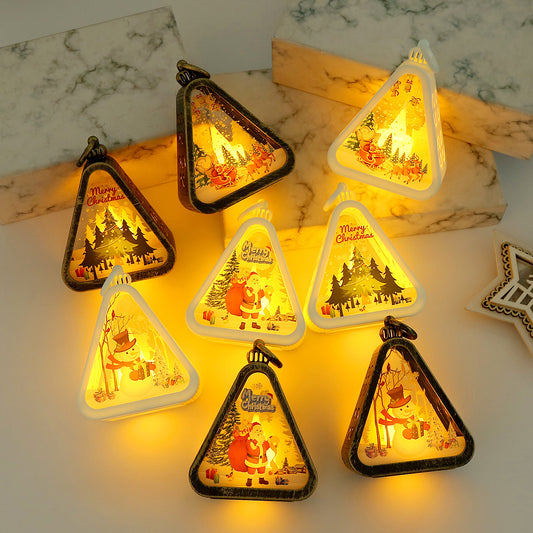 Retro Christmas Night Light with Battery