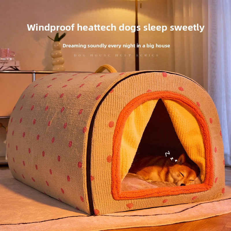 Plush Portable Pet Bed for Dogs and Cats