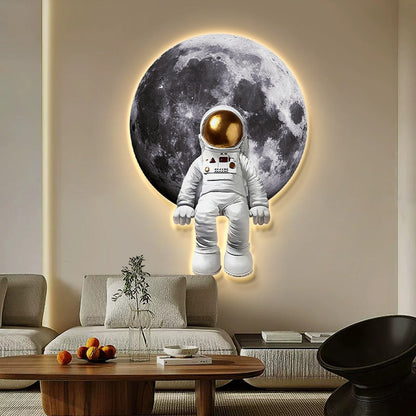 Modern 3D Wall Clock with Decorative Light