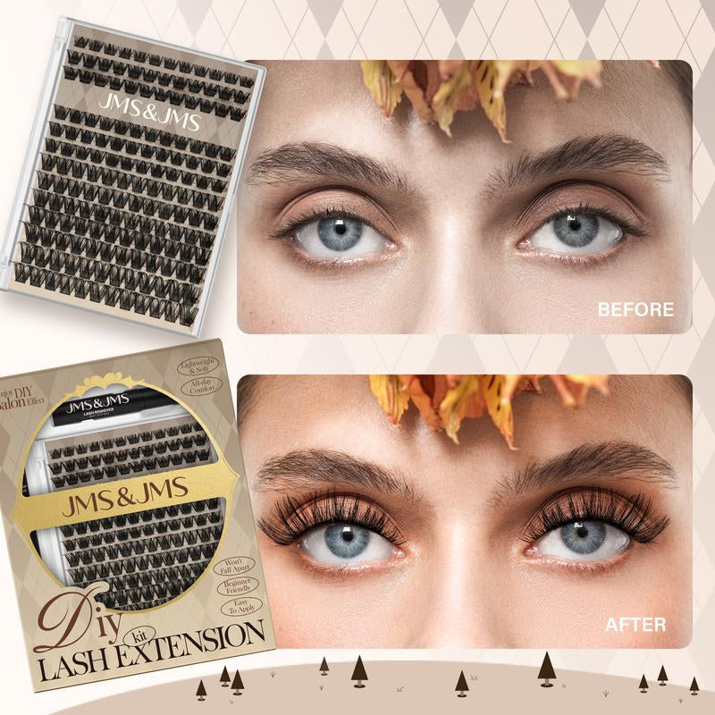 JMS&JMS Miss Bella Kit L 8-18Mm Volume D-Curl Eyelash Cluster DIY Summer Lash Extensions at Home Makeup Cosmetic Cat Eye #Tiktokshopbacktoschool