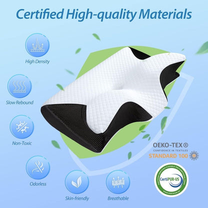 Butterfly-shaped pillow for neck support