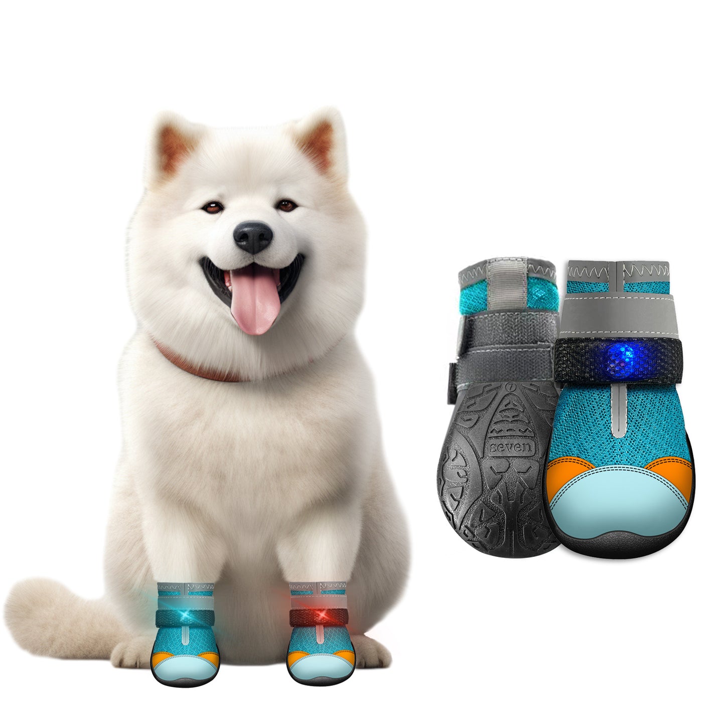 Glowing Colorful Breathable Dog Shoes