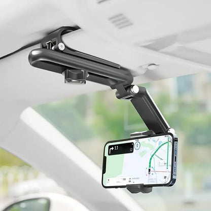 New 1080° Multi-Function Sun Visor Universal 360 Degree Rotating Phone Holder Suitable for Any Scene Car Holder - Rotatable and Retractable