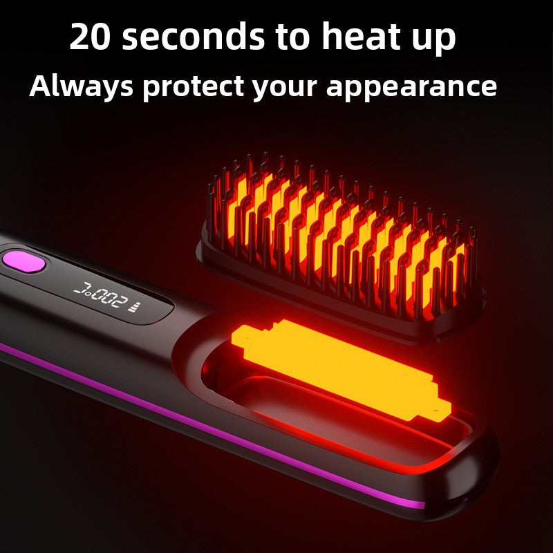 USB rechargeable negative ion hair straightener