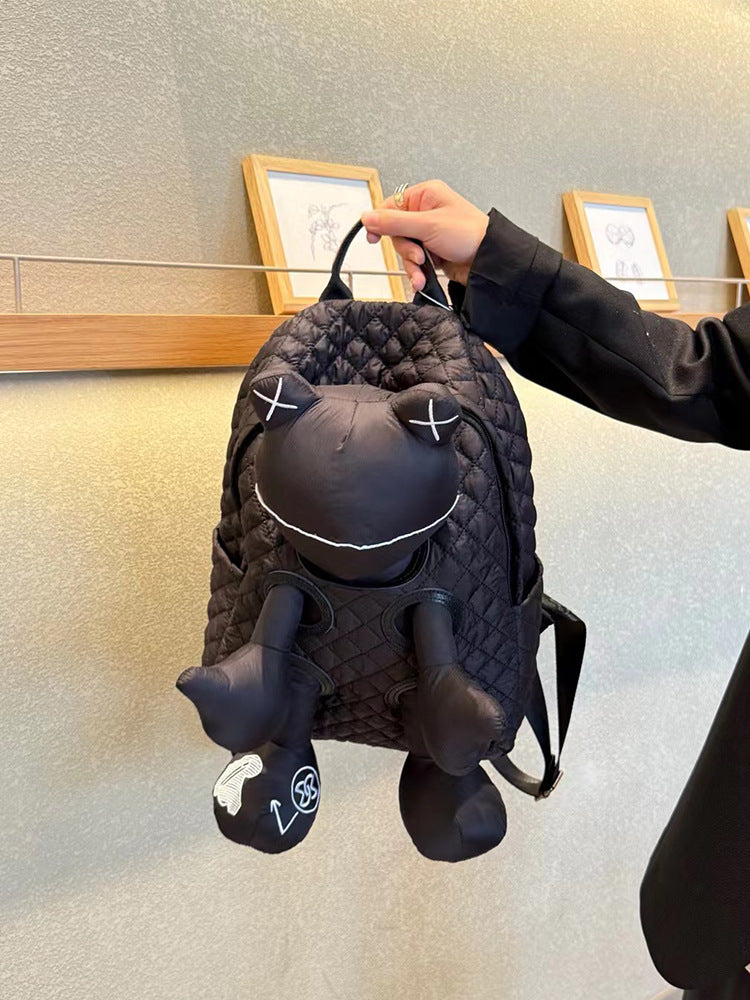 Fashion Frog Design Backpack with Laptop Compartment