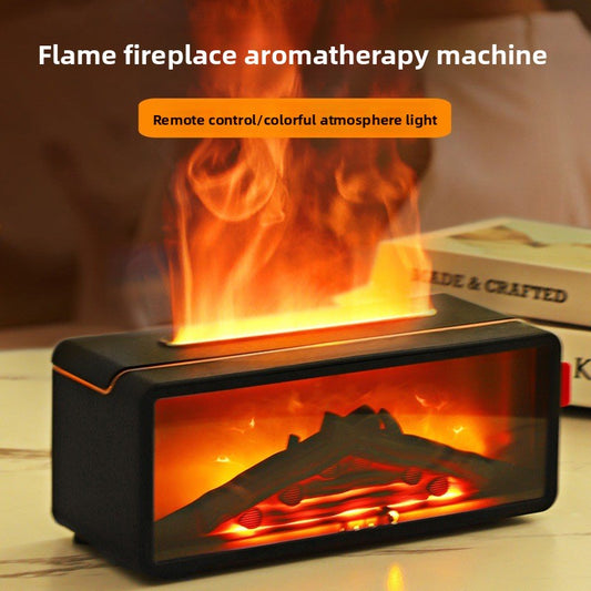 Flame effect electric fireplace essential oil diffuser