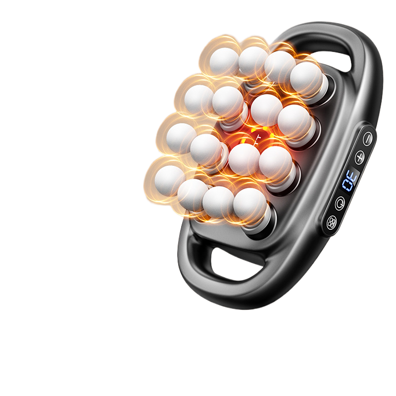 Fascia gun with multiple heads for back and waist relaxation