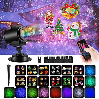Christmas Snowflake Projector Light with Replaceable Film Patterns