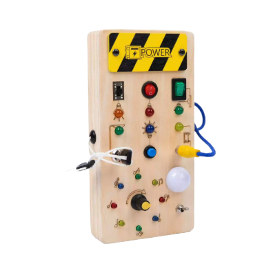 Children's Wooden LED Educational Toy with Tools