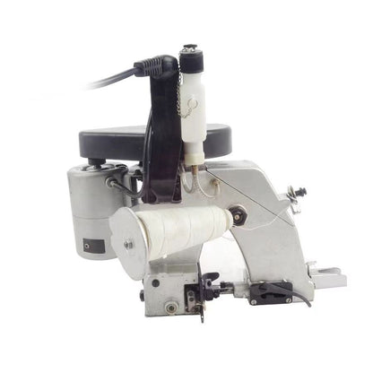 Portable electric sewing and packaging machine