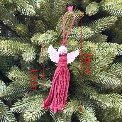 Bohemian Handmade Cotton Rope Christmas Angel Pendant