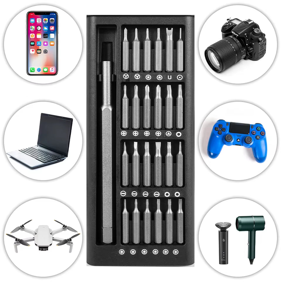 25/63 in 1 Magnetic Precision Screwdriver Set Mini Tools Kit for Mobile Phone PC Repair Professional Hardware with Torx Hex Bits