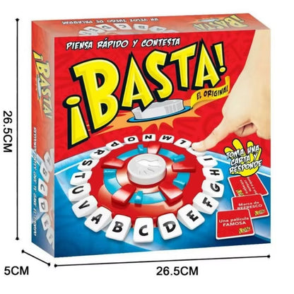 Basta Spanish Word Board Game Fast Paced Letter Vocabulary Game for Family Game Nights, Classroom Learning​