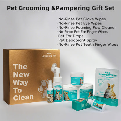 Pet bathing and cleaning gloves