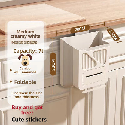 No-drill kitchen trash can