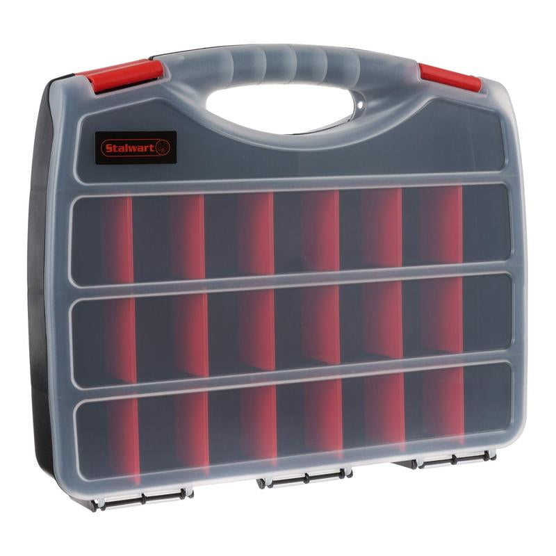 Stalwart Portable Storage Case - Secure Locks & 23 Compartmen