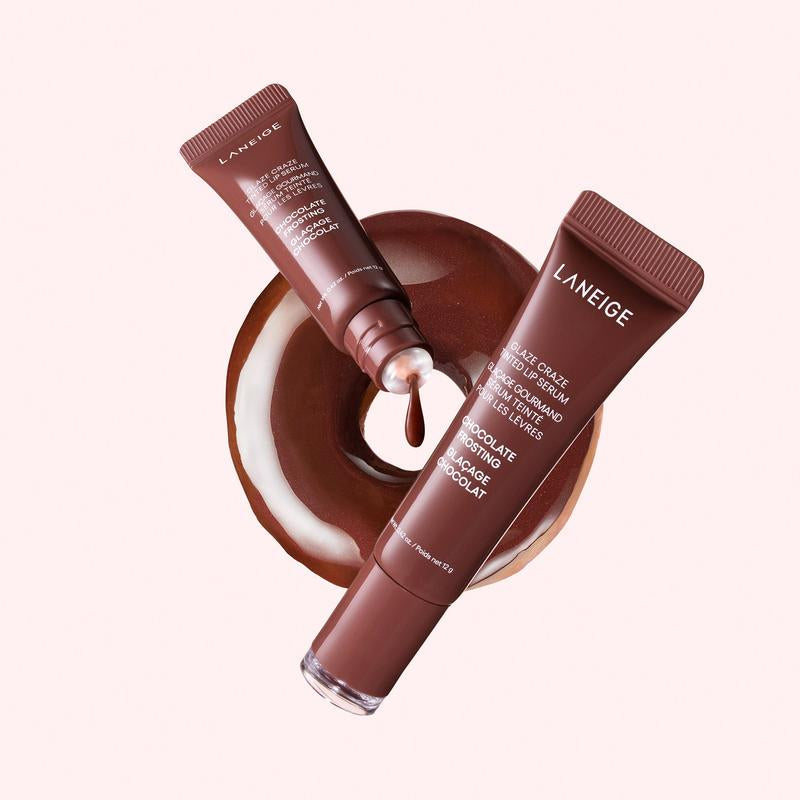 Laneige Glaze Craze Tinted Lip Serum, Hydrating & Moisturizing Lip Tint, Korean Lip Care, Infused with Polypeptide