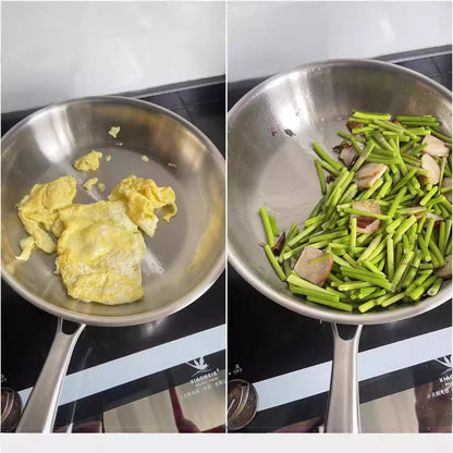 Triple Layer Stainless Steel Frying Pan