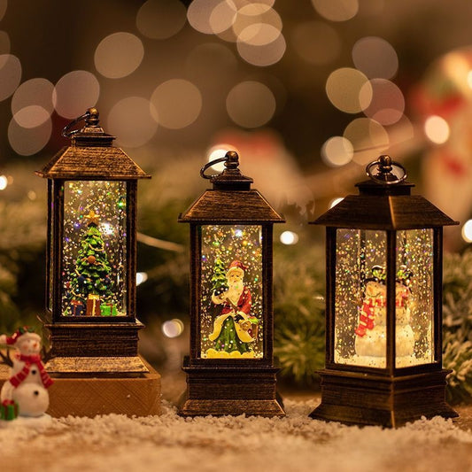 Christmas Decorative Night Light with Water Snow Effect