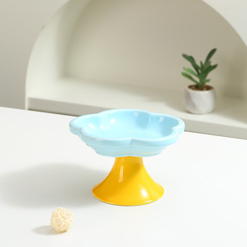 Creative Flower Ceramic Pet Bowl