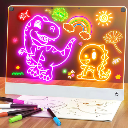 Erasable DIY children's light-up drawing board night light