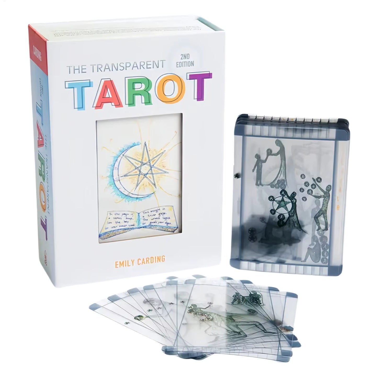 Transparent Tarot Cards Divination Tool Board Game for Fortunetelling Party Card Deck Divination Fate for Spiritual Readers