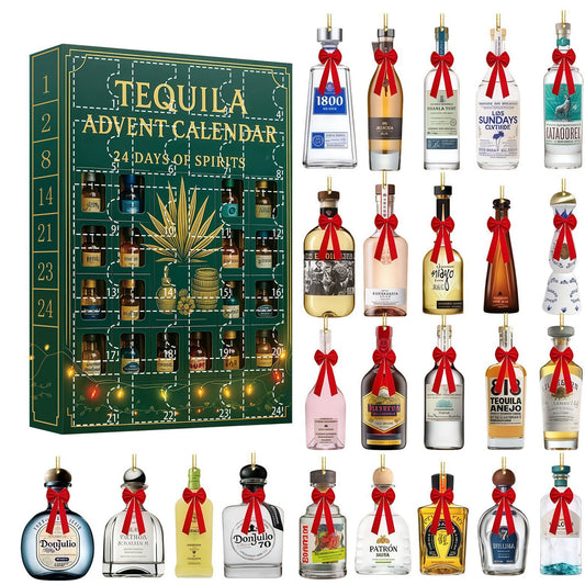 Tequila Bottle Christmas Advent Calendar Ornaments