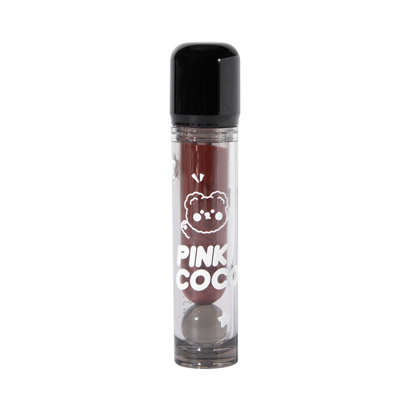 PINKCOCO bear doodle mirror lip glaze