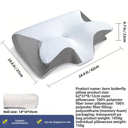 Butterfly-shaped pillow for neck support
