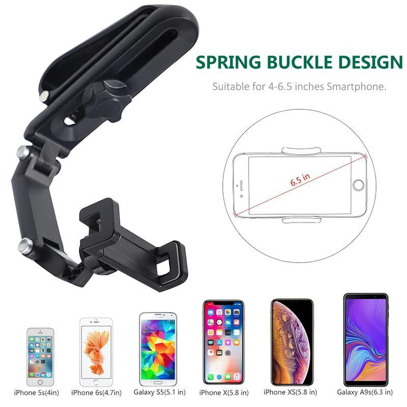 New 1080° Multi-Function Sun Visor Universal 360 Degree Rotating Phone Holder Suitable for Any Scene Car Holder - Rotatable and Retractable