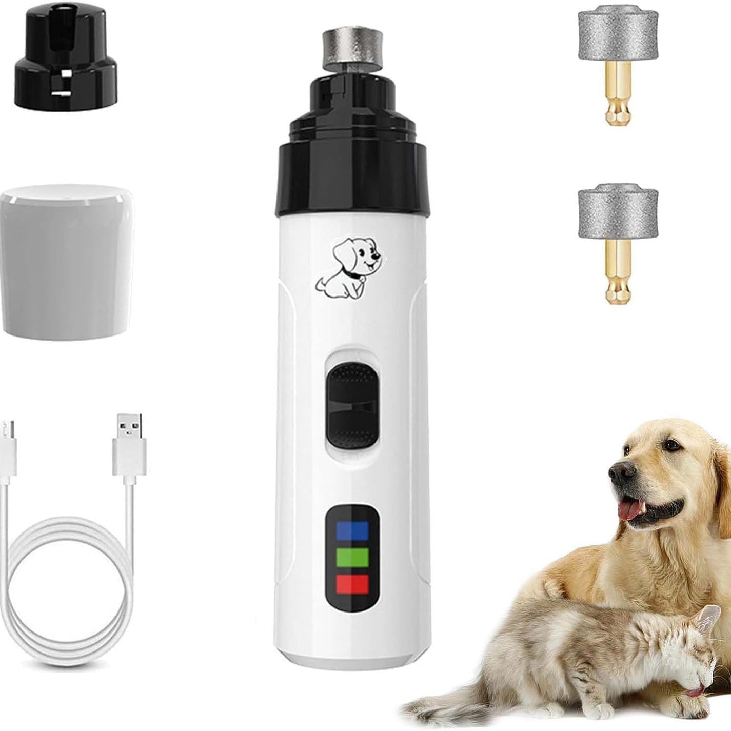 USB Rechargeable Pet Nail Grinder with LED Light