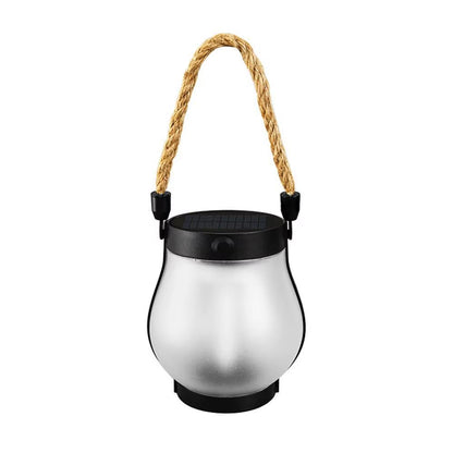 Camping Lamp Solar Flame Lights Garden Lantern Flickering LED Light Decorative Yard Decor with Rope Rechargeable Camping Lamp