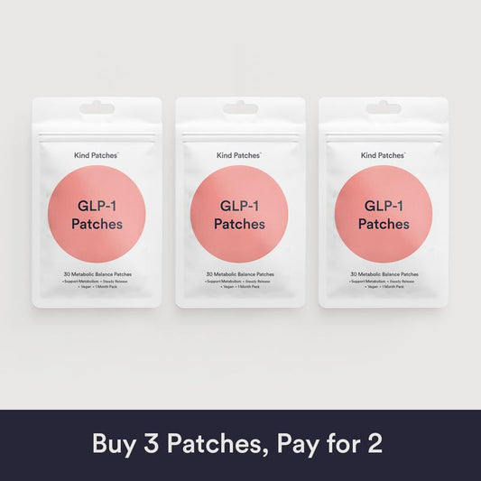 3 Packs of Kind Patches Metabolic Balance Patches, Berberine, Steady Release, Vegan, 3 Months Supply