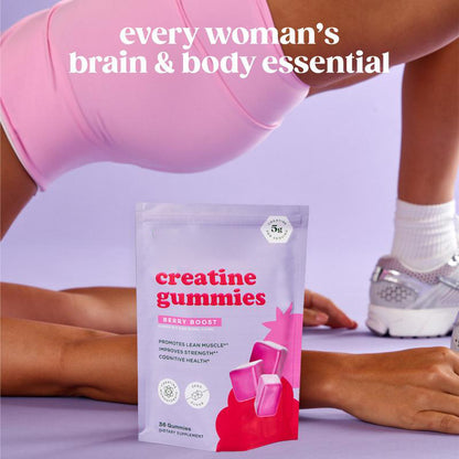Creatine Gummies Berry Flavor Chewable Supplement