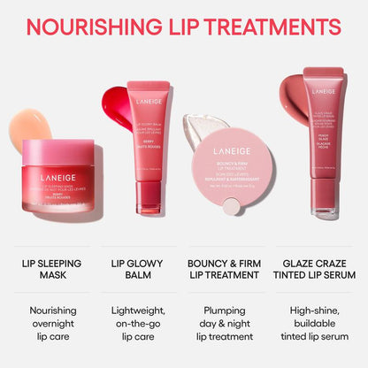 Laneige Glaze Craze Tinted Lip Serum, Hydrating & Moisturizing Lip Tint, Korean Lip Care, Infused with Polypeptide