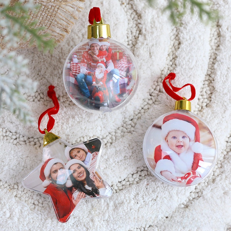 Transparent Christmas photo ball