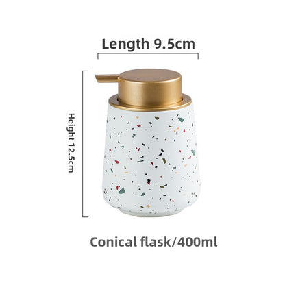 Ceramic terrazzo pattern bathroom bottle