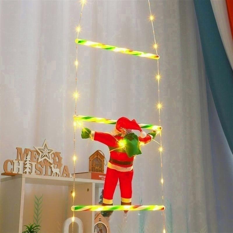 Santa Claus Ladder LED Decorative Light String with Remote Control