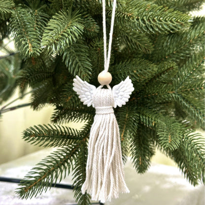 Bohemian Handmade Cotton Rope Christmas Angel Pendant