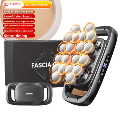 Fascia gun with multiple heads for back and waist relaxation